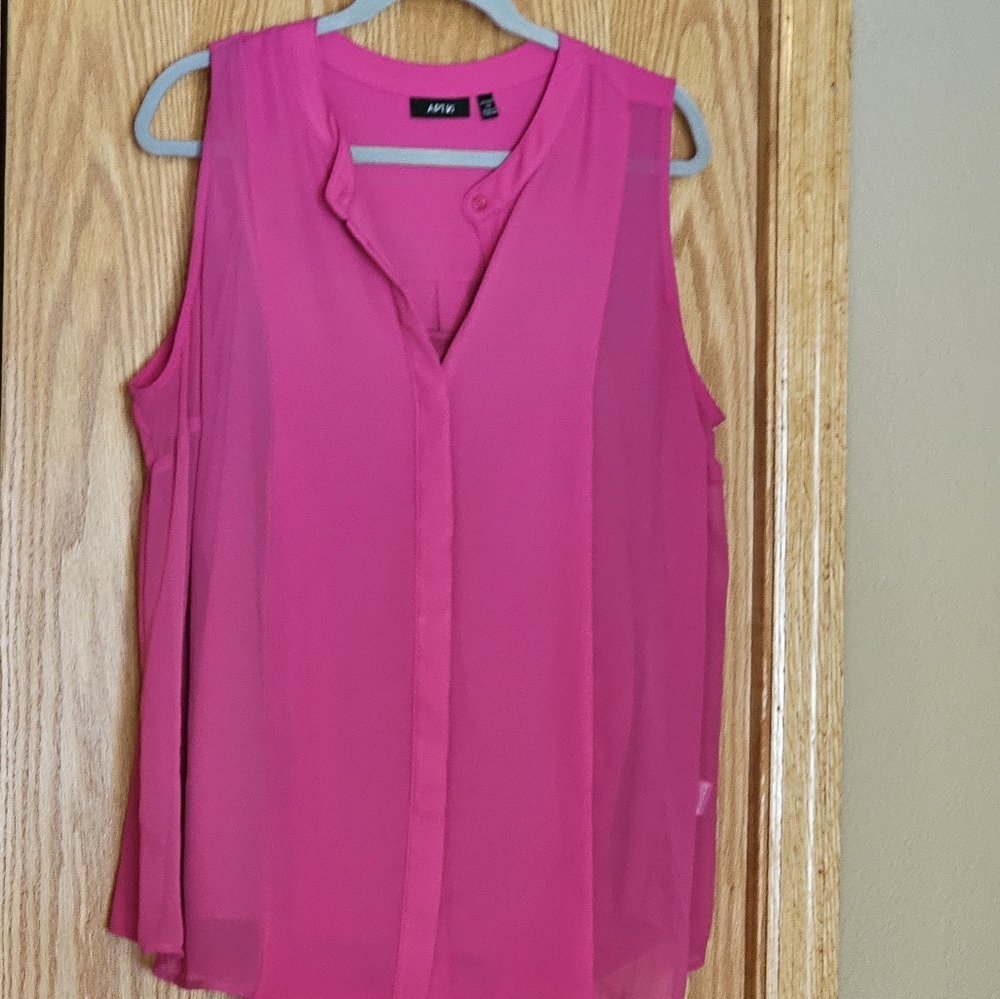 Apt. 9 Women's Pink Sleeveless Top 1X